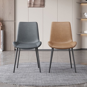 บ้านหรูหราทันสมัยเรียบง่ายสไตล์มินิมอลสไตล์คนดังทางอินเทอร์เน็ตเก้าอี้หนังสำหรับโรงแรมร้านอาหาร - Product Image 2