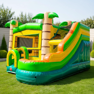 Venta al por mayor castillo hinchable que salta castillo inflable <span class=keywords><strong>Casa</strong></span> de rebote <span class=keywords><strong>con</strong></span> tobogán palmera que rebota casas inflables para <span class=keywords><strong>alquiler</strong></span> - Product Image 2