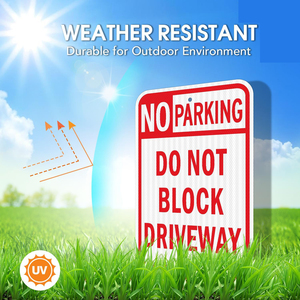 Cartello 'Divieto di Sosta' di Alta Qualità 18x12 Pollici, Segnale Stradale Flessibile, I Violatori Saranno Rimossi a Spese dei Proprietari, Riflettente - Product Image 4