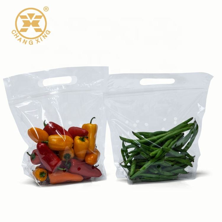 Transparent vegetable zipper bag
