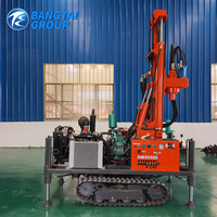 Foreuse hydraulique rotative portable diesel pour puits d'eau, équipement de forage pour la construction de puits profonds et l'exploration des eaux souterraines