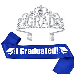 Temporada de graduación Correa para el hombro Conjunto de corona Espectáculo de graduación Fiesta de graduación Cinturón ceremonial Diadema de aleación GRAD - Product Image 4