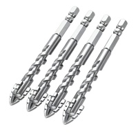 Foret excentrique à dents de scie en acier tungstène super dur, pour perceuse électrique manuelle, avec tige hexagonale, pour béton, verre, carrelage.