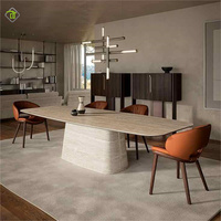 Ensemble de table à manger extensible en pierre du Guangdong 6 places Oka Garden 6 chaises ensemble de table à manger meubles de luxe en béton