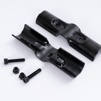 Konektor Pipa Logam Hitam Elektroforesis Bahan SPCC Tekanan Tinggi Ketebalan 2.3mm Seri HJ