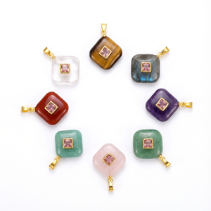 Altın Kaplama Alaşımlı Punk Tarzı Takı Seti, Madeni Para Kolye, Bileklik, Çerçeveli Taş İşlemeli, Yıldönümü/Nişan İçin - Product Image 1