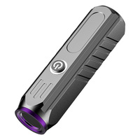 Lampe torche UV LED violette 365nm pour détection de faux billets et agents fluorescents, avec fonction miroir noir et lampe de Wood