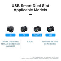 Pengisi Daya Baterai LP-E6 LCD Ganda dengan Layar LCD Pintar 2-Kanal Dilengkapi TYPE-C untuk Kamera Canon EOS R R5 R6 5DS 6D 7D 60D 70D 80D 90D