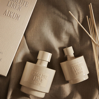 Diffuseur de parfum minimaliste AIKUN de luxe à huile essentielle naturelle, avec autocollant personnalisé, parfum longue durée assorti en une journée