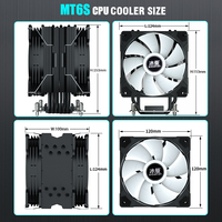 Kipas Pendingin CPU SNOWMAN 6 Heat Pipes PC Cooler PWM 4 Pin Pendingin CPU Intel LGA 1700 1200 115X AM5 AM4 Kipas CPU