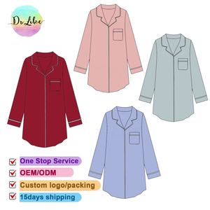 Fabricants Pyjamas d'<span class=keywords><strong>Halloween</strong></span> pour femmes Chemise de nuit Robe de nuit Chemises boutonnées Vêtements de nuit en bambou pour femmes - Product Image 5