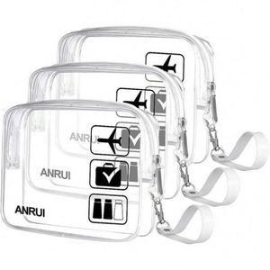 Bolsa de Maquillaje Transparente de PVC para Viaje, Impermeable, para Cosméticos y Artículos de Aseo, con Logotipo Personalizado - Product Image 1