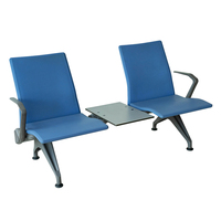 Chaises de salle d'attente de bureau 3 places de haute qualité et économiques avec table pour usage en centre commercial et hôtel - Mobilier commercial durable