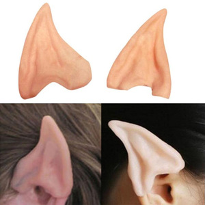 Aksesoris Cosplay Telinga Peri Elf, Telinga Palsu Prostetik Lateks Lembut, Topeng Pesta Halloween - Product Image 2