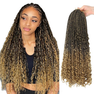 <span class=keywords><strong>Treccine</strong></span> <span class=keywords><strong>Africane</strong></span> a Tre Fili da 150g Più Vendute, <span class=keywords><strong>Capelli</strong></span> per Crochet <span class=keywords><strong>con</strong></span> Doppia Trama a Macchina e Filo Resistente alle Alte Temperature - Product Image 1