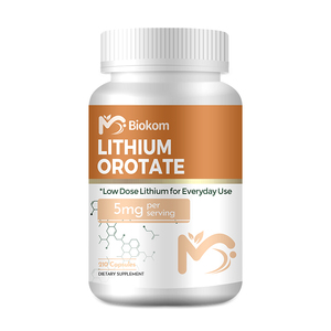 Oem nhãn hiệu riêng <span class=keywords><strong>Lithium</strong></span> orotate viên nang 5mg của <span class=keywords><strong>Lithium</strong></span> nguyên tố mỗi khẩu phần cho nhận thức và sức khỏe não 210 viên nang - Product Image 1