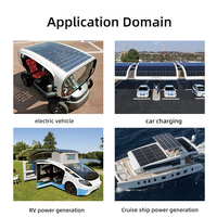 Système photovoltaïque semi-flexible 10W-200W pour yachts, camping-cars, véhicules électriques, panneau solaire monocristallin souple