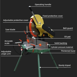 <span class=keywords><strong>Scie</strong></span> à <span class=keywords><strong>onglet</strong></span> professionnelle de 12 pouces en aluminium, haute précision, pour la découpe de profilés en aluminium, scies circulaires avec supports - Product Image 4