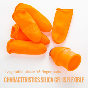 Outil de cueillette des fruits, protection des mains, lame de récolte, lame de coupe pour le pouce, <span class=keywords><strong>couteau</strong></span> de coupe pour les doigts en silicone pour les légumes de jardin - Product Image 2