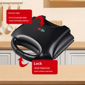 Máquina Eléctrica Multifuncional Totalmente Automática para Hacer Hamburguesas, Sándwiches, Paninis y Desayunos, 750W - Product Image 3