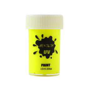 Peinture corporelle UV 8 couleurs 15ml à base d'eau, kit de crème de peinture pour le visage qui brille dans le noir pour le maquillage d'Halloween - Product Image 4