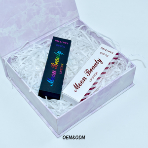 Tùy chỉnh sang trọng dập nóng trượt giấy Bao bì hộp cho son môi đen mỹ phẩm đóng gói hộp cho son bóng - Product Image 4