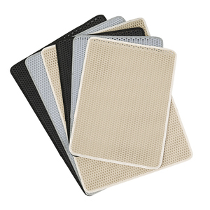 Tapis de litière pour chat Double couche tampons de litière pour chat nid d'abeille trappeur de litière pour chat pliant imperméable coussin de tamisage en nid d'abeille - Product Image 6