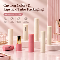 Tubes de rouge à lèvres en aluminium noir vides avec logo personnalisé, emballages métalliques transparents pour baume à lèvres, fabricant de contenants pour blush stick