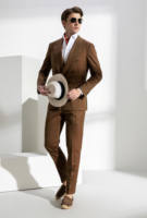 HARCHOY nouveau costume d'affaires pour hommes couleur café haute qualité classique Old Money Style britannique 100% laine personnalisé costume pour hommes