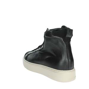 Baskets montantes en cuir Antony Sander NEVADA noires pour homme, taille 45 – Chaussures de mode - Product Image 2