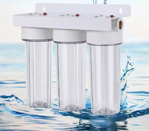 <span class=keywords><strong>Filtre</strong></span> à eau transparent pour toute la maison de 10 pouces, vente en gros d'usine, avec débit élevé et filtration en 3 étapes - Product Image 4