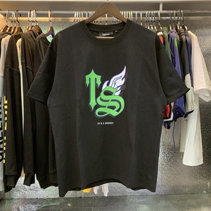 T-shirt da uomo casual a maniche corte con stampa testa di tigre e lettere sfumate, vestibilità ampia, per coppia - Product Image 4