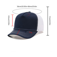 Gorra de béisbol trucker transpirable con malla trasera y parche de goma 3D personalizado, ajustable con cierre a presión para conducir al aire libre