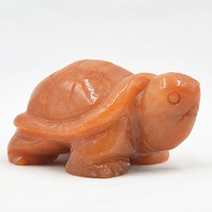 2 pulgadas al por mayor mano tallada Animal de piedras preciosas Aventurina roja Animal tortugas figuras - Product Image 3