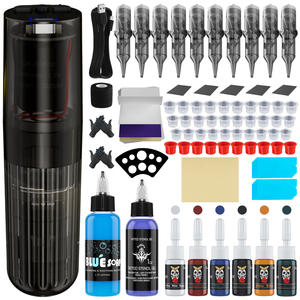 Kit de stylo à tatouer sans fil tout-en-un, ensemble complet de machine à tatouer avec des aiguilles à encre pour l'art corporel, usage professionnel - Product Image 1