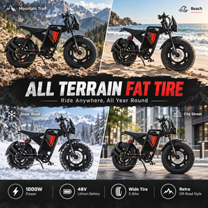 Prix de gros, batterie au lithium 48V, 20 pouces, pour adultes, vélo de montagne imperméable, 400W, moteur sans balais, vélo électrique avec protection contre l'eau - Product Image 4
