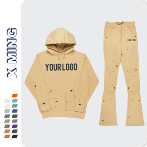 Pantalon de survêtement coupe ajustée à imprimé bouffant personnalisé du fabricant Pantalon de survêtement en coton avec poches Pantalon de jogging évasé pour hommes - Product Image 5