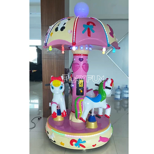 Playfun 3 chỗ ngồi mini ô <span class=keywords><strong>Carousel</strong></span> thu nhỏ Merry-GO-Round trong nhà Kiddy cưỡi ngựa giải trí trẻ em cho hội chợ - Product Image 4