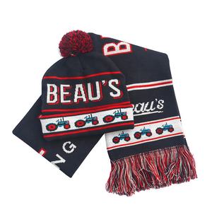 وشاح مشجعي كرة القدم من الأكريليك بتصميم مخصص للشعار للتدفئة في الشتاء، وشاح محبوك للبيع بالجملة من المصنع الصيني - Product Image 2