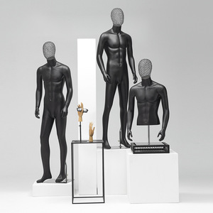 Modelo masculino Accesorios de disfraz de cuerpo completo Colgador de exhibición de ropa negra Exhibición de maniquí masculino - Product Image 2