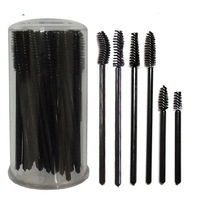 Ensemble d'applicateurs de maquillage jetables avec pinceau mascara, baguette brillante à lèvres, pinceau eye-liner et pinceau blush