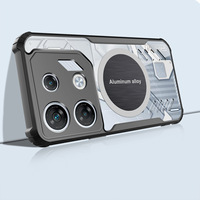 Casing Ponsel Magnetik Akrilik dengan Lubang Ventilasi Pendingin, Pelindung Cyber Armor Anti Benturan untuk Infinix GT 20 30 50 Pro Baru