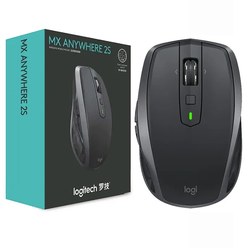 Logitech MX Anywhere 2S Wireless Blue tooth Mouse Office Multi-device Control Mice 2.4Ghz Nano Mouse for PC