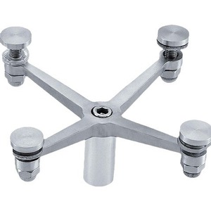Conector de Cuatro Garras de Acero Inoxidable para Muro Cortina y Estructura de Vidrio, Uso Exterior - Product Image 1
