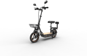 Trottinette électrique C1 Pro - Batterie 48V/26Ah, pliable, freins à disque, rétroviseur, plateau en bois, idéale pour les trajets quotidiens, la livraison, le tourisme - Product Image 3