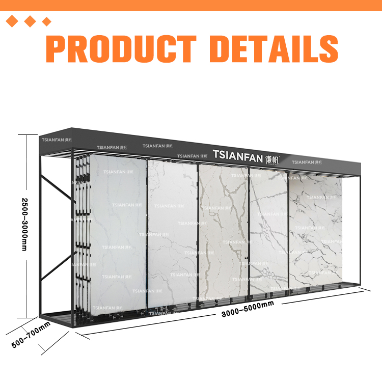 Factory Push Pull Showroom Sliding Marble Sample Stand Custom Panel Strong Stone Quartz Sample Rack Display For Exhibition Tile