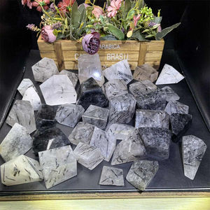 Prodotti in Offerta: <span class=keywords><strong>Pietre</strong></span> <span class=keywords><strong>Curative</strong></span> di Cristallo Energetico, Quarzo Rutilato Nero Casuale per Ornamento - Product Image 1