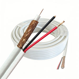 Cable Coaxial de Alimentación ZhongTong RG6 CCS 75 Ohm de Baja Pérdida con Doble Blindaje de Espuma PE y Cubierta de PVC, Cable de Mensajería Impermeable para Exteriores, 200m - Product Image 1