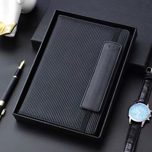 Cuaderno de Cuero PU Personalizado A5, Tapa Dura Acanalada con Portaplumas para Estudiantes, Trabajadores de Oficina, Reuniones Escolares - Product Image 2