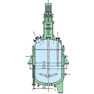 Réservoir <span class=keywords><strong>de</strong></span> mélange <span class=keywords><strong>de</strong></span> chauffage chimique <span class=keywords><strong>de</strong></span> veste électrique en acier avec le réacteur d'acier inoxydable d'agitateur <span class=keywords><strong>de</strong></span> condensateur - Product Image 1